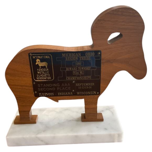 1980 IHMSA Region Three Handgun Silhouette Shooting Trophies Set Shooting Trophy - Picture 3 of 13